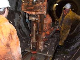 Drilling And Installation Of Earth Pillars In Tunnel Floor